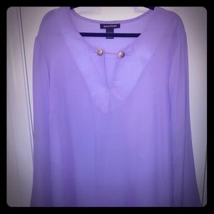 Purple sheer shirt with lining
